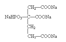 2-膦酸丁烷-1,2,4-三羧酸四鈉(PBTCA•Na4)結構式