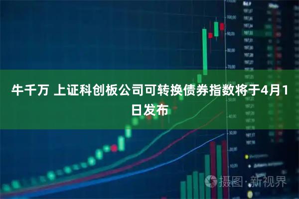 牛千万 上证科创板公司可转换债券指数将于4月1日发布