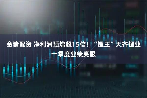 金猪配资 净利润预增超15倍！“锂王”天齐锂业一季度业绩亮眼