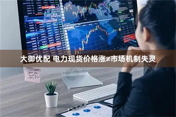 大御优配 电力现货价格涨≠市场机制失灵